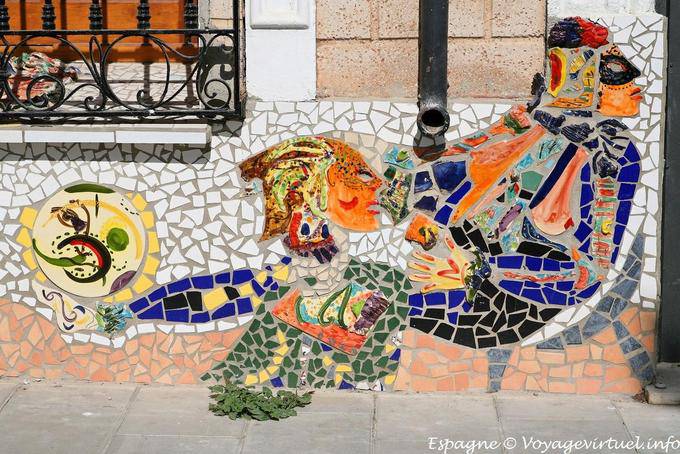 Costa Calida, Aguilas, mosaico de la pared - España