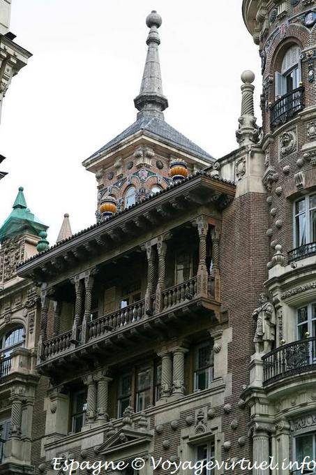 La construcción de la Plaza de Canalejas, Carrera de San Jerónimo, Madrid - España