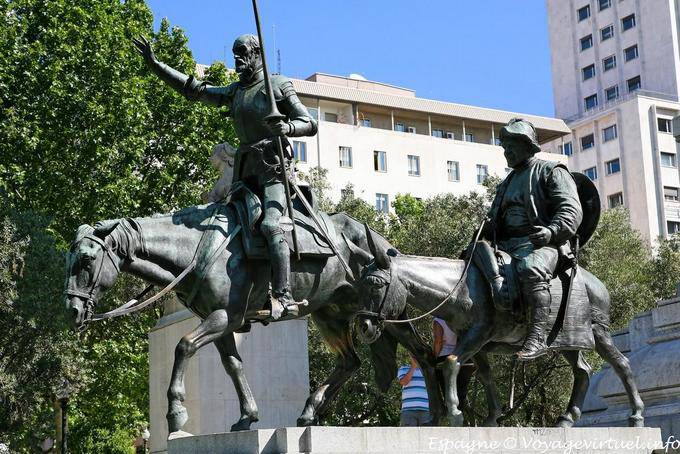 Madrid, Plaza de España, Don Quijote y Sancho Panza - España