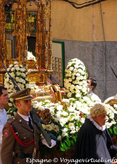 Custodia, orfebre custodia procesión del Corpus Christi en Toledo - España