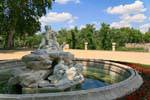Fontaine a orillas del Tajo, Jardín de la Isla, Aranjuez, España.