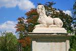Aranjuez, esfinge estatua, Jardín del Parterre, España.