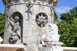 Detalle de la fuente, Plaza San Antonio, Aranjuez, España.