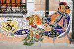 Costa Calida, Aguilas, mosaico de la pared, España.