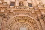 Lorca, detalle de la fachada de San Patricio, España.