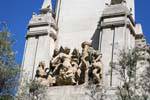 La Gitanilla (grupo de esculturas), Monumento a Cervantes, Plaza de España, Madrid, España.