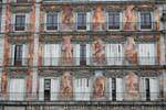 Madrid, Plaza Mayor, murales, España.