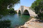 Mare Menor, La Manga, viejo puente antiguo, España.