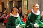 Hermandad de la ropa verde, procesión del Corpus Christi, Toledo, España.