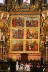 Valencia, el retablo de la Catedral Presbiterio, España.