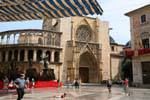 Valencia, plaza de la Catedral, Plaza de la Virgen, España.