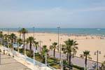 Valencia, Playa de la Malvarrosa, España.
