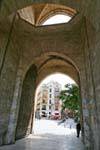 Valencia Torres de Serranos, Plaza Fueros, España.