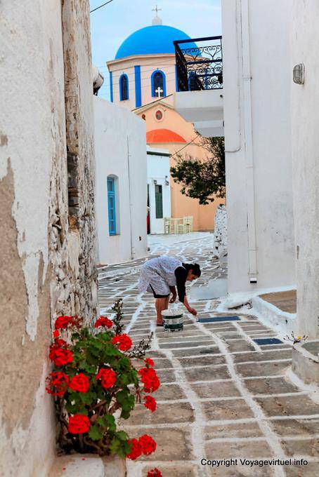 Serifos, Hora, calle pintura - Grecia