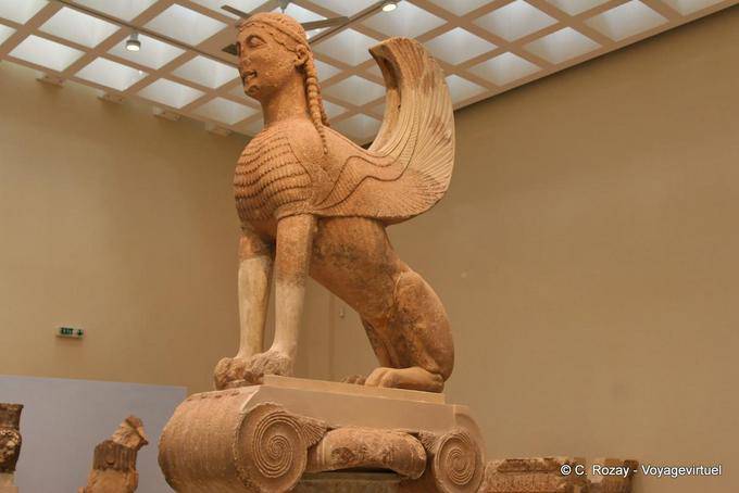 Esfinge alada Naxian, Delphi Museum - Grecia