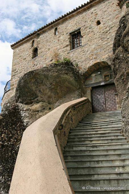 Escaleras de entradas, el monasterio de Varlaam, Meteora - Grecia