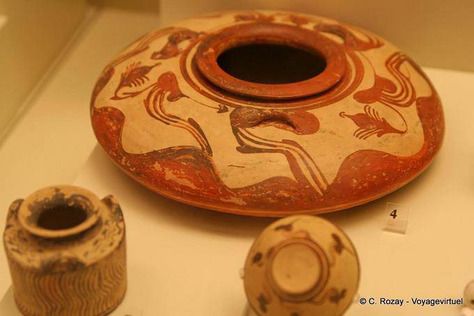 Cerámica pintada con plantas, Micenas Museo - Grecia