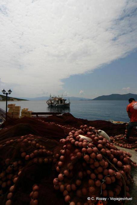 Las redes de pesca, Trikeri, Agia Kyriaki - Grecia