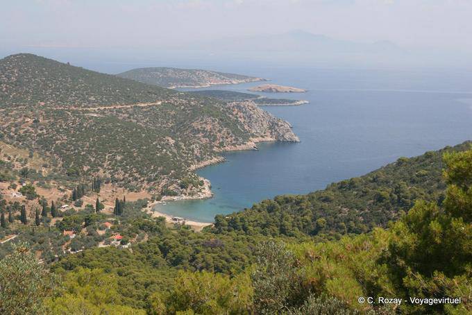 Vista desde las alturas de Vagionia, Poros - Grecia
