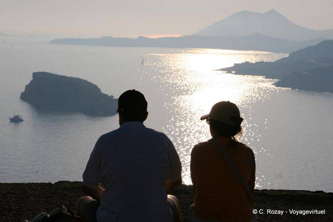 Sombras al atardecer en Cabo Sounion - Grecia