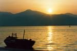 Nafplio Puerto al atardecer, Grecia.