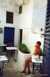 Café de la mañana, Santorini, Grecia.