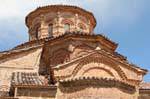Configuración exterior de la iglesia, el monasterio de la Gran Meteoro, Grecia.