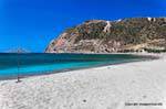 Playa de arena blanca, Agia Kiriaki, Milos, Grecia.