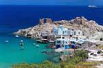 Milos, Firopotamos, vista al pueblo, Grecia.