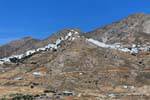 Serifos, Hora, panorama de la aldea de la montaña, Grecia.