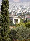 Atenas, vistas a la ciudad y el Templo de Hefesto, Grecia.