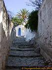 Traboule Chora, Hydra, Grecia.