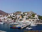 Panorama del puerto, Hydra, Grecia.