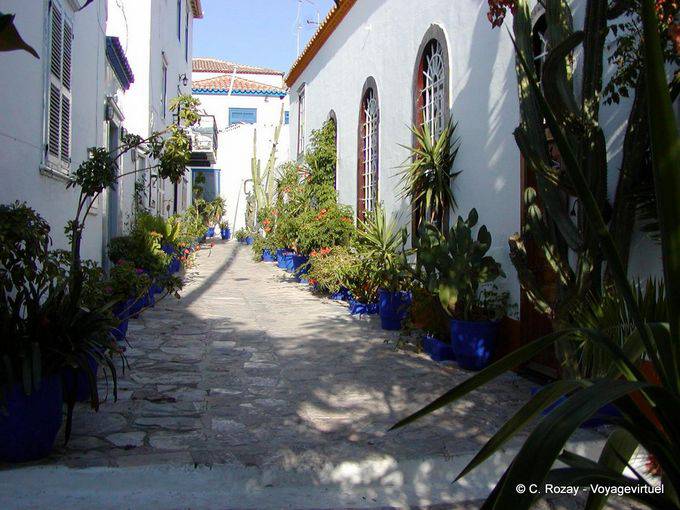 Historia de las macetas azules, Hydra - Grecia
