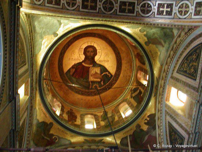 La cúpula de la iglesia de la Dormición, Hydra - Grecia