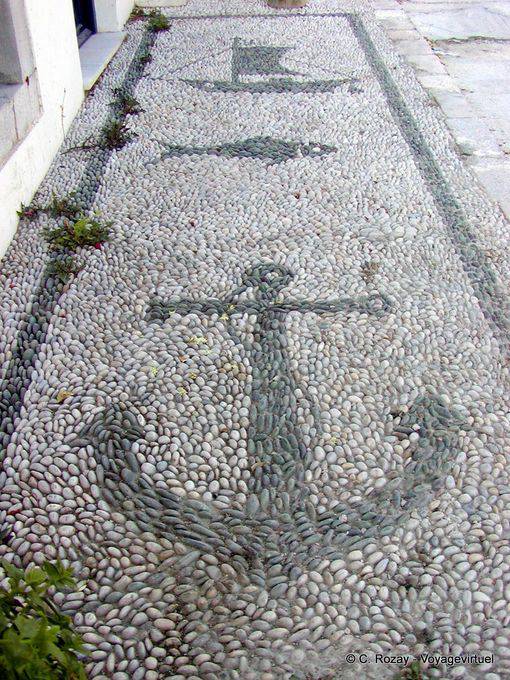 Rodillos con motivos marinos, Spetses - Grecia