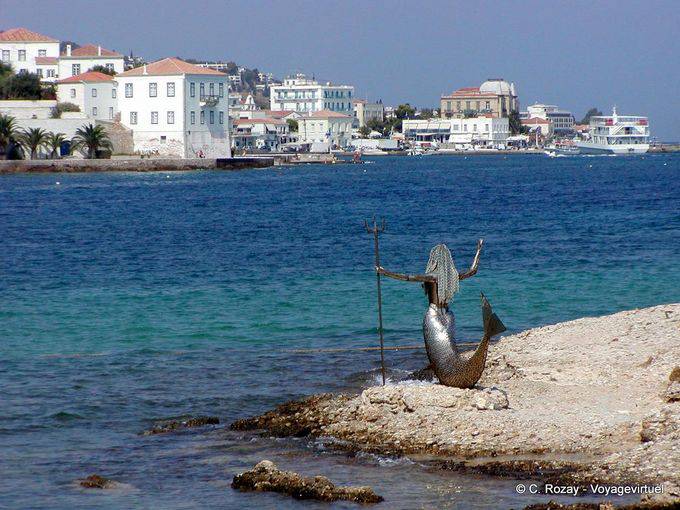 La escultura de la sirena, Spetses - Grecia
