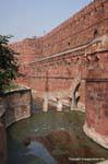 Agra Fort Rouge amar singh pol douves et murailles.