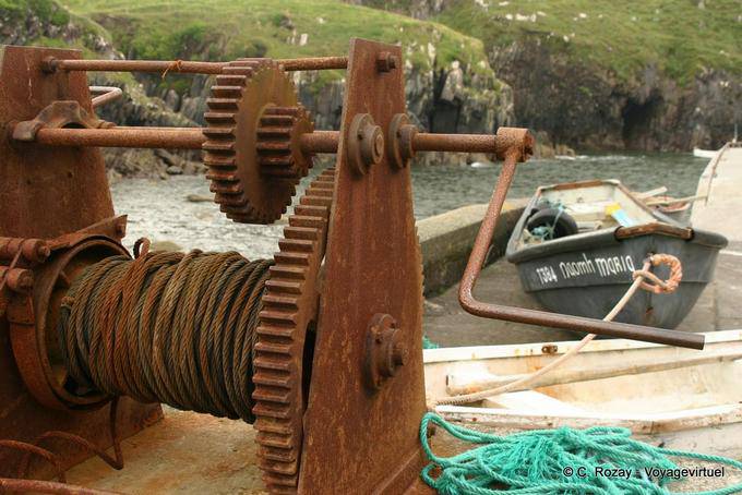 El barco de la corona, el muelle Brandon Creek, Ballycurrane, Dingle - Irlanda