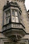 Arquitectura del renacimiento gótico del castillo de Kylemore, Irlanda.
