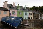 Casas de barco antes, Connemara Roundstone, Irlanda.