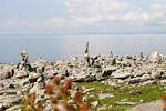 El Parque Nacional de Burren, karst y la bahía de Galway, Irlanda.