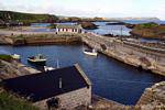 Ballinton Harbour, costa de Antrim, Irlanda del Norte.