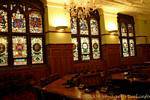 Las vidrieras del antiguo palacio de las corporaciones, Guildhall, Derry, Irlanda del Norte.
