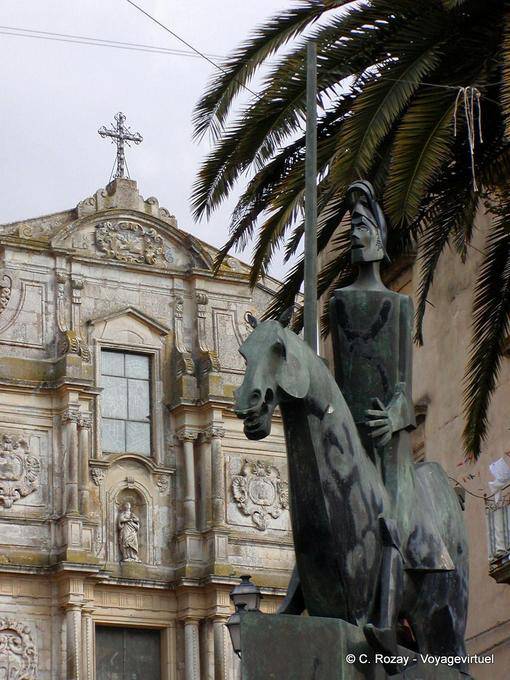 Don Quijote, Plaza de San Francisco de Asís, Caltagirone - Italia