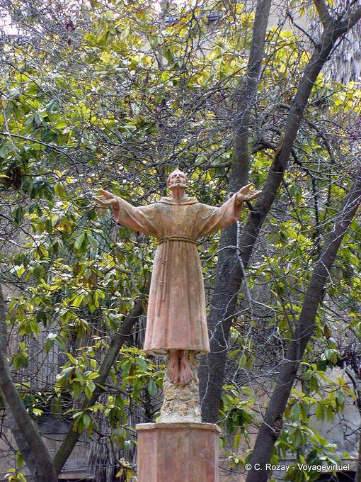 San estigma, estatua, Caltagirone - Italia
