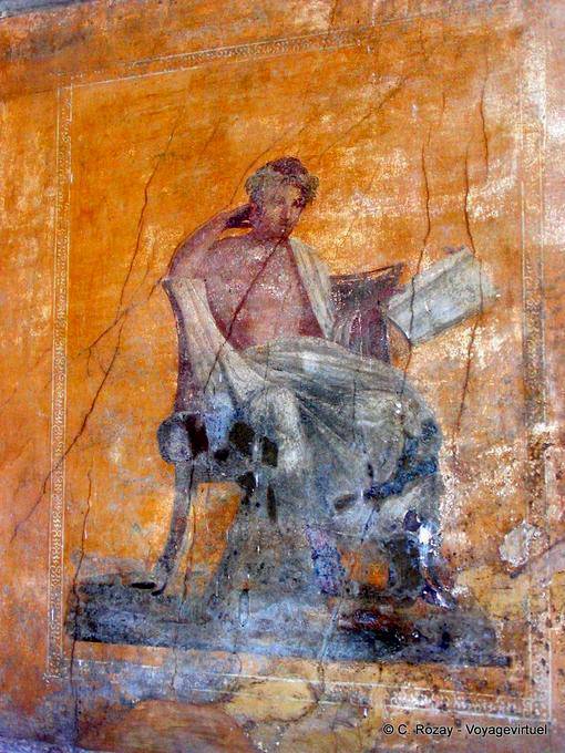 Retrato de Menandro, Paint Pompeya - Italia