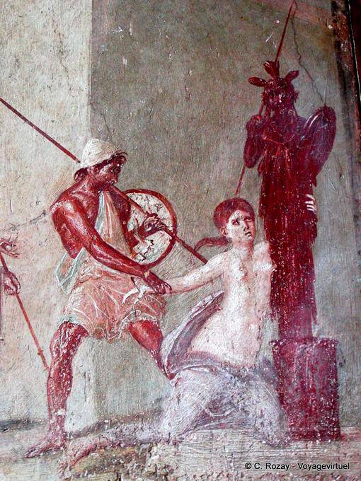 Cassandra arrastre Ajax (mural), Pompeya - Italia