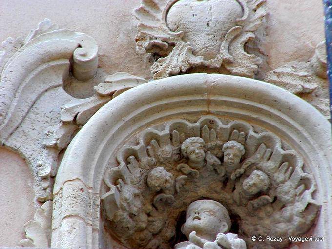Detalle de la catedral, Siracusa, Sicilia - Italia