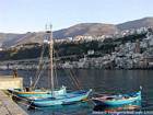 Barcos para la pesca de pez espada, Scilla, Italia.